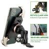 TAKEWAY LA3-PH05-ANV Anti-Vibration Motorcycle Mounts Holder, Fixed Base of Rearview Mirror, Stable, Adjustable, Double Socket Arm