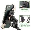 TAKEWAY LA3-PH05-ANV Anti-Vibration Motorcycle Mounts Holder, Fixed Base of Rearview Mirror, Stable, Adjustable, Double Socket Arm