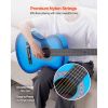 Classical Guitar, 38 Inch, Wood Classical Guitar Starter Kit for Beginners, with Nylon Strings, Gig Bag, Strap, Tuner, Extra Strings, Picks, Capo