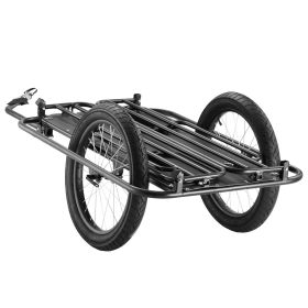 Bike Cargo Trailer, 275 lbs Load Capacity, Heavy-Duty Bicycle Wagon Cart, Foldable Compact Storage & Quick Release with Universal Hitch, 20" Wheels