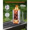 Charcoal Chimney Starter, 4 lbs Large Capacity Coal Fireplace, Heavy Duty BBQ Steel Chimney Starter for Charcoal Grill and Barbecues