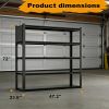 Heavy Duty Garage Shelving Units 72"H48"W24"D, 5-Tier Steel Adjustable Metal Storage Shelves,3000 lbs Industrial Rack for Garage Organization,Basement