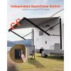 Motorized RV Awning Complete Kit, 10' Retractable Awning with Aluminum Alloy Frame, Outdoor Trailer Awning, Fit for Most RVs(Black Fade)