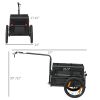 Trailer for Bike, Bicycle Cargo Trailer with Removable Storage Box and Folding Frame, Steel Bottom