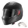 Motorcycle Helmet, Full Face, Adult Motocross Dirt Bike Helmet with Tinted and Clear Dual Visor