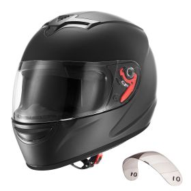 Motorcycle Helmet, Full Face, Adult Motocross Dirt Bike Helmet with Tinted and Clear Dual Visor