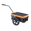 Bike Cargo Trailer, 88 lbs Load Capacity, Heavy-Duty Bicycle Wagon Cart, Foldable Compact Storage with Universal Hitch, Waterproof Cover, 16" Wheels