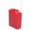 4PCS 20L Standard Cold-rolled Plate Petrol Diesel Can Gasoline Bucket with Oil Pipe Red