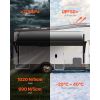 Motorized RV Awning Complete Kit, 10' Retractable Awning with Aluminum Alloy Frame, Outdoor Trailer Awning, Fit for Most RVs(Black Fade)