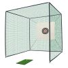 10X10X10FT Golf Practice Net Cage with Metal Frame Hitting Net Kit