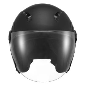Motorcycle Helmet, 3/4 Open Face, Adult Motocross Dirt Bike Helmet with Clear Visor (size: Size M)