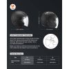 Motorcycle Helmet, 3/4 Open Face, Adult Motocross Dirt Bike Helmet with Clear Visor