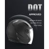 Motorcycle Helmet, 3/4 Open Face, Adult Motocross Dirt Bike Helmet with Clear Visor