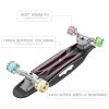 23.2" Plastic Mini Skateboard; with Bendable Deck and Smooth Colorful PU Wheels; Cruiser Board for Kids Youth Beginners