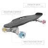 23.2" Plastic Mini Skateboard; with Bendable Deck and Smooth Colorful PU Wheels; Cruiser Board for Kids Youth Beginners