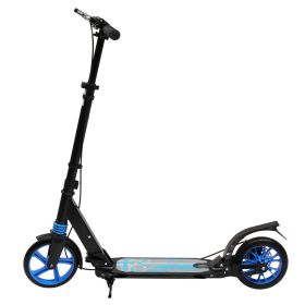 Scooter For Adult&Teens, 3 Height Adjustable Easy Folding Double Shock Absorber RT (Color: Blue)