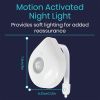 1pc Motion Activated Toilet Night Light; 8 LED Vibrant Color Options; Flexible Sizing For Standard Or Elongated Toilet Bathroom; Outdoor Travel A