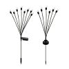 2pcs 8 LED Solar Powered Firefly Lights; Waterproof Warm Yellow Lights For Christmas Party Outdoor Garden Yard Pathway Decoration (28.7 * 14.5 In